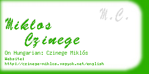 miklos czinege business card